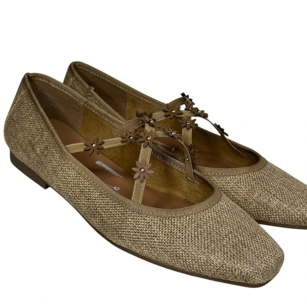 Kensie Women’s Floria Woven Mary Jane Flat. Sz: 8.5